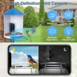 Smart Bird Feeder With Solar Powered Camera 1080P HD AI Identify PIR Motion Auto Capture Video Cloud Card Storage WiFi Connection App Control IP65 Waterproof - Image 2