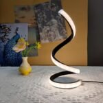 2 Pack Spiral LED Table Lamp, 3 Color Dimmable USB Powered Desk Lamp, Modern Curved Bedside Night Light, Soft Eye-Caring Lighting For Bedroom Living Room Office Home Decor - Image 3