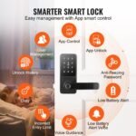 Smart Lock, 5-in-1 Smart Door Knob, Fingerprint Deadbolt With App Control, Bluetooth Smart Lock, Keyless Entry Door Lock With Handle, Biometric Door Lock, Keypad Digital Door Lock For Front Door - Image 2