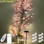 Cherry LED Tree Branch Lights For Wall, Cherry Blossom Willow Vine Twig Decor Garland With 144 LED Lights And Remote,8 Lighting Modes,Christmas Decorations Indoor For Home Wall Door Window - Image 7