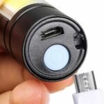 2Pcs Mini Zoomable LED Flashlight USB RechargeableCamping Hiking Flashlight Work light - Image 6