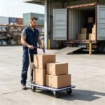 660LBS Capacity Folding Platform Hand Truck, Heavy-Duty Metal Push Cart With Non-Slip Platform - Image 2