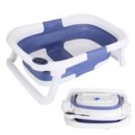 1Pc Baby Bath Tub With Thermometer Collapsible Travel Friendly 0 To 24Months Baby Bathtub With Drain Hole For Newborn Infant Toddler Odorless Toxic Free Foldable Bathtub - Image 10