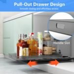 1Pc 2Tier Pull Out Under Sink Organizer Cabinet Organizer With Sliding Drawer Tray L Shaped Slide Out Storage Shelves For Bathroom Kitchen Cabinet - Image 7