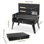 1Pc 17.32x10.63x8.27in Portable Charcoal Grill For Spring Summer Outdoor Activities Foldable BBQ Suitcase Grill Shelf For Outdoor Camping Picnics Garden Grilling Fedex Shipping - Image 10