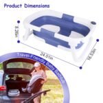 1Pc Baby Bath Tub With Thermometer Collapsible Travel Friendly 0 To 24Months Baby Bathtub With Drain Hole For Newborn Infant Toddler Odorless Toxic Free Foldable Bathtub - Image 7