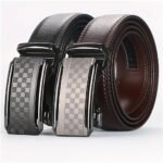 Men Belt Leather Belt For Men With Anti-Scratch Buckle Control Design For Formal Work Or Casual - Image 6