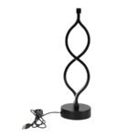 2Pcs Modern Wave-Shaped USB Desk Lamp With 3-Color Dimmable Lighting For Bedroom - Image 6