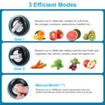 1Pc Centrifugal Juicer Juice Extractor With 2 Speeds 2.6in Wide Feed Chute 17Oz Juicer Cup 54Oz Pulp Collector Electric Juicer For Fruits Vegetables - Image 2