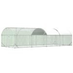 26x9x6Large Metal Chicken Coop,Walk-in Poultry Cage,Chicken Run With Waterproof Cover,Outdoor Backyard Farm,Chicken Rabbits Duck Run Pen,Easy To Assemble And Clean - Image 7