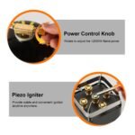 12000W Portable Camping Stove With Cassette Adapter Windproof Outdoor Backpacking Burner With Carrying Case Igniter For Outdoor Hiking Camping Picnic Backpacking - Image 9
