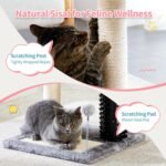Small 4-in-1 Cat Tree Tower With Self-grooming Brush And Natural Sisal Scratching Post, Soft Plush Cat Bed And Hanging Ball, Suitable For Indoor Kittens - Image 9
