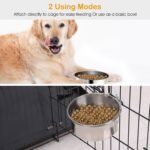 1Pc M Size Stainless Steel Dog Bowl Pets Hanging Food Bowl Detachable Pet Cage Food Water Bowl With Clamp Holder - Image 10
