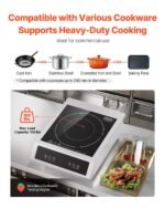 Portable Commercial Induction Cooktop 3500W Countertop Burner 11 Temp Levels - Image 3