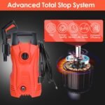 1Pc Electric High Pressure Washer 1740PSI  Powerful Car Washer Pressure Cleaner With Adjustable Spray Nozzle Soap Dispenser IPX5 Waterproof For Patio Garden Driveway - Image 2