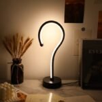 2PC Creative Question Mark Shape Table Lamp, USB Three-color Dimming Desktop Decoration Table Lamp - Image 5