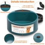 1Pc Heated Water Bowl For Dog Cat 74.4OZ Heating Water Dish IP67 Waterproof Thermal Water Bowl Heated Pet Bowl Dog Cat Water Feeder Bowl For Dog Cat Rabbit Pet - Image 9
