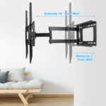 1Pc Full Motion TV Wall Mount Swivel Tilt TV Wall Rack Support 37in To 70in TV Wall Mount Max VESA Up To 600x400mm Holds Up To 99LBS - Image 7