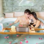 1Pc Bathtub Caddy Tray Crafted Bamboo Bath Tray Table Extendable Reading Rack Tablet Phone Holder Wine Glass Holder Shelf Desk Bathroom Spa - Image 10