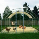 26x9x6Large Metal Chicken Coop,Walk-in Poultry Cage,Chicken Run With Waterproof Cover,Outdoor Backyard Farm,Chicken Rabbits Duck Run Pen,Easy To Assemble And Clean - Image 6