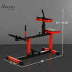 Adjustable Steel Seated Calf Raise Exercise Strength Training Gym Equipment, Red - Image 4