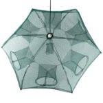 Fishing Trap Net Portable Folded Fishing Bait Trap Shrimp Minnow Crab Bait Net 6 Sides 6 Holes Crayfish Cast Mesh Trap Automatic - Image 5