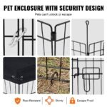 Dog Playpen 8 Panels Foldable Metal Dog Exercise Pen With Pad Cover 30"H - Image 4