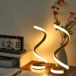 2 Pack Spiral LED Table Lamp, 3 Color Dimmable USB Powered Desk Lamp, Modern Curved Bedside Night Light, Soft Eye-Caring Lighting For Bedroom Living Room Office Home Decor - Image 7