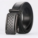 Men Belt Leather Belt For Men With Anti-Scratch Buckle Control Design For Formal Work Or Casual - Image 8
