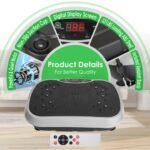 Vibration Exercise Machine With Resistant Bands Remote Control Whole Body Vibration Platform Workout Equipment Home Fitness Training Equipment For Weight Loss Fat Burner - Image 3