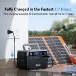 Flashfish 300W Power Station + 60W Solar Panel 230.4Wh LiFePO4 (Peak 600W) Solar Generator AC Outlets Portable Power Station,Power Bank, Battery Backup For Hurricane Emergency/Outdoor Camping - Image 4