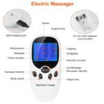 1Pc Electric Muscle Stimulator Dual Channels With 8 Electrode Pads Pulse Massager Pain Relief Therapy Tens Device - Image 3