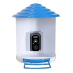 Smart Bird Feeder With Solar Powered Camera 1080P HD AI Identify PIR Motion Auto Capture Video Cloud Card Storage WiFi Connection App Control IP65 Waterproof