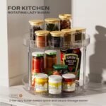 Double-layer Turntable Rotating Spice Rack Organization Spinning Organizer - Image 6