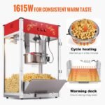 Popcorn Popper Machine Countertop Popcorn Maker 1615W 16 Oz Red - Image 5