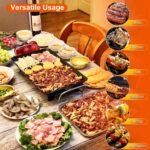 1Pc Electric Barbecue Grill Hot Plate Cooking BBQ Griddle Non Stick Table Top Grill Griddle For Indoor Outdoor Camping Picnic Family Gathering Friend Party - Image 3