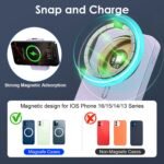 1Pc 3 In 1 10000mAh MagSafe Fast Charging Power Bank PD20W Portable Charger With 2 Built In Cables Stand Fit For IOS Phone 16 15 13 Series And More - Image 3