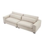 Medieval Sofa Sofa Modern Fabric Sofa For Living Room, Bedroom, Apartment, Home Office Beige - Image 5