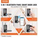Smart Lock, 5-in-1 Smart Door Knob, Fingerprint Deadbolt With App Control, Bluetooth Smart Lock, Keyless Entry Door Lock With Handle, Biometric Door Lock, Keypad Digital Door Lock For Front Door - Image 3