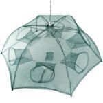 Fishing Trap Net Portable Folded Fishing Bait Trap Shrimp Minnow Crab Bait Net 6 Sides 6 Holes Crayfish Cast Mesh Trap Automatic - Image 3