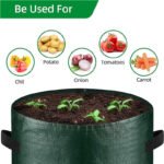 10 Gallon -6 Pack Potato Grow Bags, Heavy Duty PE Fabric Pots With Flap And Handles, Green Planter Bags For Potato Vegetables Outdoor Garden, For All Plants Growing - Image 4