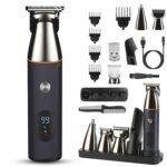 1Set All In One Beard Trimmer For Men Father's Day Gift With 5 Trimmer Heads IPX5 Waterproof Electric Razor For Face Nose Body Beard Cordless Hair Shaver Clipper Grooming Kit For Men Husband Father