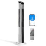 42 Inch Smart Tower Fan, 110V 65W All-Copper Motor Bladeless Standing Fan, Remote WiFi APP Control, Digital Display, 3 Speeds 3 Modes, 12H Timer, Space Saving Tower Fan For Bedroom Living Room, No Wat - Image 8