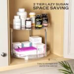 Pack Of 2 Double-layer Turntable Rotating Spice Rack Organization Spinning Organizer - Image 6