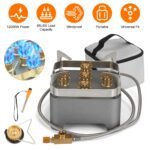 12000W Portable Camping Stove With Cassette Adapter Windproof Outdoor Backpacking Burner With Carrying Case Igniter For Outdoor Hiking Camping Picnic Backpacking - Image 3