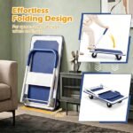 660LBS Capacity Folding Platform Hand Truck, Heavy-Duty Metal Push Cart With Non-Slip Platform - Image 9