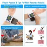 1Pc Blood Pressure Monitor Wrist Digital High Blood Pressure Cuff Heartbeat Tester With 60 Reading Memory 1.8 Inches LCD Screen Storage Box - Image 6