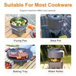 12000W Portable Camping Stove With Cassette Adapter Windproof Outdoor Backpacking Burner With Carrying Case Igniter For Outdoor Hiking Camping Picnic Backpacking - Image 2