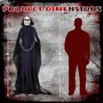 6ft Halloween Decorations Outdoor Life Size Animatronics Grim Reaper With Chain, Sound-Actived Party Decor With Creepy Sound , Scary Haunted House Props For Garden Yard Lawn - Image 3