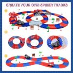 Spider-Themed Flexible Track Toy Set Includes Black And Red Spider Cars,Pickup Only - Image 8